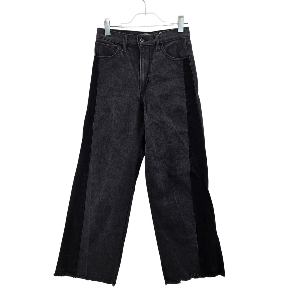 Levi's x Deepika Padukone Black Denim Wide Leg‎ Jeans Size 28 Two Tone Designer
